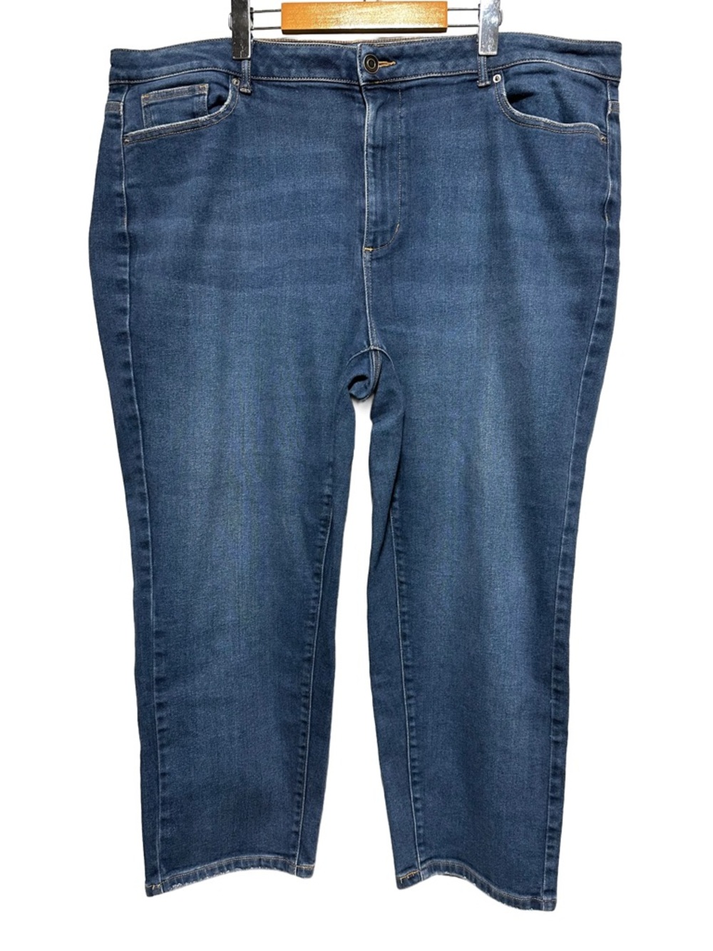 A MTL 1980 High Rise Straight Leg Cropped Jeans Plus Size 24
